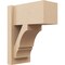 Ekena Millwork 8-in W x 14-in D x 18-in H Balboa Block Rough Cedar Woodgrain TimberThane Outlooker, Primed Tan OUTUR080X14X18BOA44RCPR - alternate 1